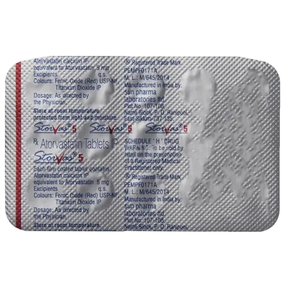 storvas 5mg tablet 15's